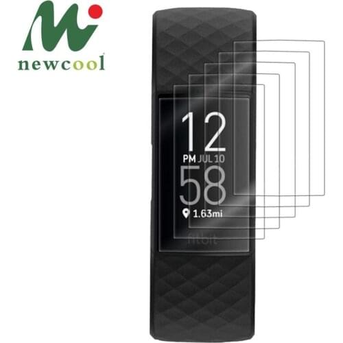 6pcs Newcool Full Coverage Soft TPU Screen Protector for Fitbit Charge 4 or 3 / SE Anti-Bubble HD Clear Charge4 Protective Film