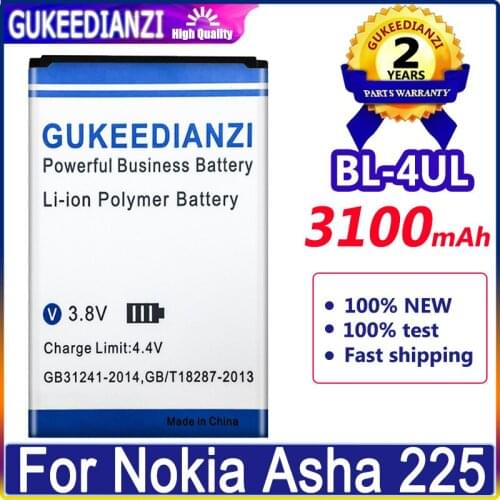 GUKEEDIANZI Battery 3100mAh For Nokia Asha 225 Asha225 Lumia 225 RM-1011 RM-1126 Batteries