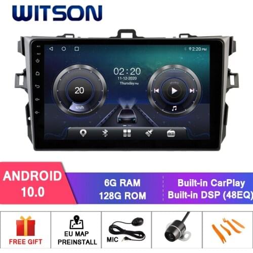 WITSON Android 10.0 6+128GB 9"Car media player For TOYOTA CLASSIC COROLLA 2008-2013 auto stereo+Wireless Carplay+ Android Auto