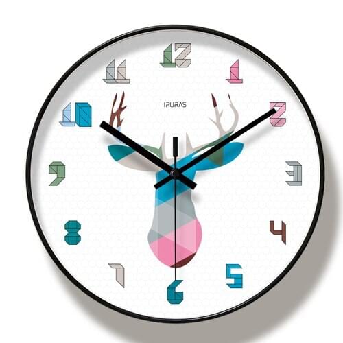 Mute Simple Wall Clock Creativity Lovely Round Modern Nordic Wall Clock Luxury Black Orologio Da Parete Home Decor AD50WC