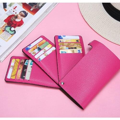 Bovis 2018 New Arrival Top PU Leather Card Holder With 30 Card Slots Bus Card Wallet Top Quality Rfid Rotate Bus Card Purse