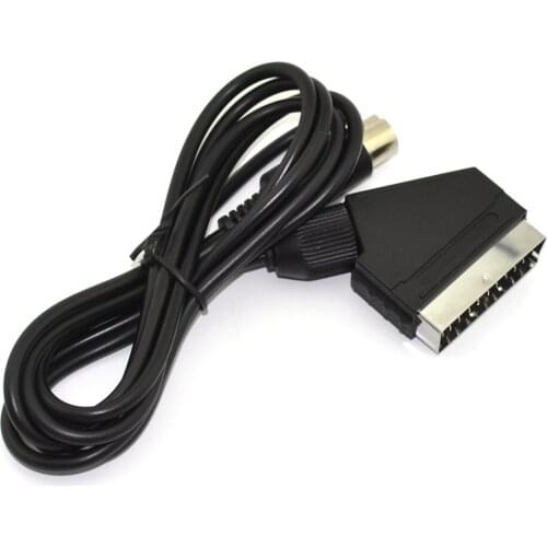 FZQWEG PAL V-Pin EU Scart Cable AV Lead for SEGA Mega Drive 1 for Genesis 1
