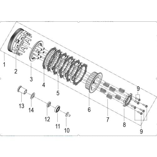 Clutch page of Benelli TNT150 BJ150-29A BJ150-29B