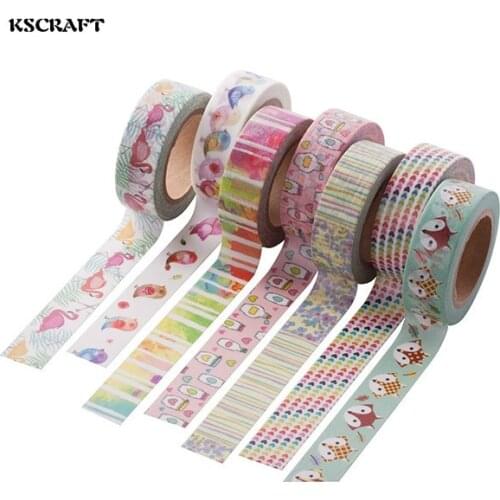 KSCRAFT 15mm*10m Adhesive Tape for Scrapbooking DIY Craft Sticky Deco Masking Japanese Paper Washi Tape Merry Christmas
