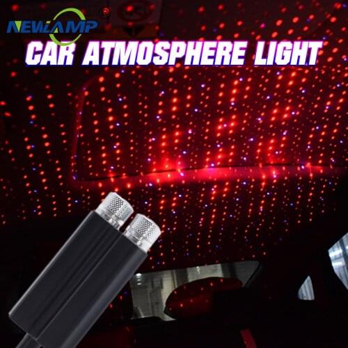 USB Power Laser Projector Double head starlight Effect Decorative Light 2 Colors DJ Disco Car Roof Interior Atmospheres Lights