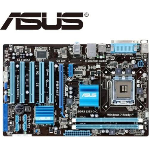 Asus P5P41T Desktop Motherboard P41 Socket LGA 775 Q8200 Q8300 DDR3 8G ATX UEFI BIOS Original Used Mainboard On Sale