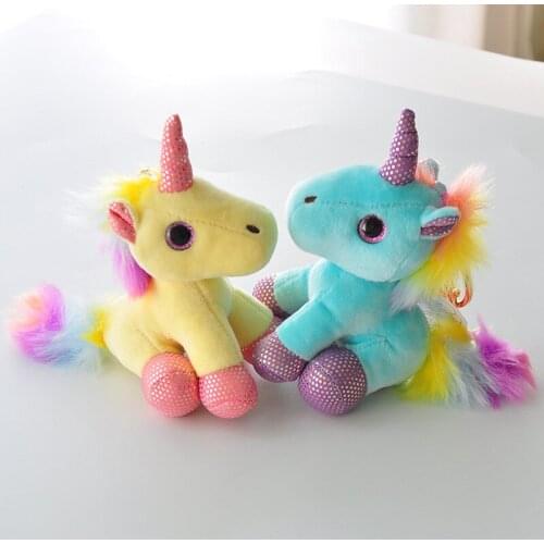 2019 new Unicorn Plush toy pendant bag accessories small gift keychain child gift baby car pendant 10cm