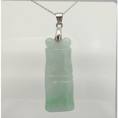 Wholesale new natural stone 100% AA pendant Tibetan silver necklace good luck 45 inches around 10X50MM