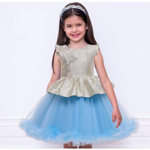 Girls Flower Dress Wedding Party Evening Formal Pegeant Dance Gown Christmas Dress Sleeveless Girls Party Dresses