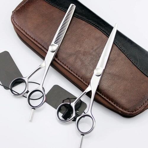 Professional Japan steel 5.5 / 6 '' hair scissors cutting barber makas haircut scissor thinning shears hairdressing scissors set