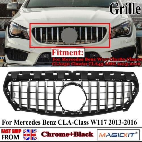 MagicKit GT R Grill Grille For Mercedes Benz CLA Class W117 CLA200 CLA250 CLA45 AMG 13-15