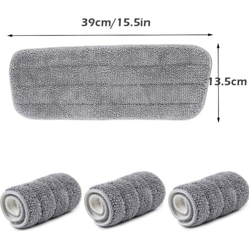 4PCS Replace Rag Mop Head Pads Dust Wring for Floor Cleaning Tools Cloth Household Mops Accessories Microfiber Home Clean Flat