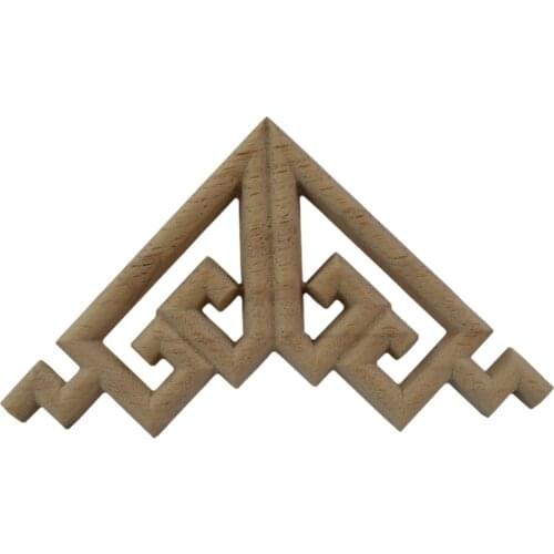 Vintage Decal Corner Frame Doors Furniture Woodcarving Decorative Wooden Figurines Wood Carved Applique Vintage Home Decor