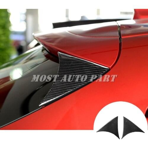 Carbon Fiber Rear Window Spoiler Tail Fin Cover For Mazda 3 Hatchback 2014-2018 Car accesories interior Car decoration