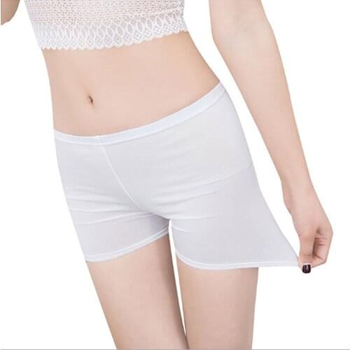 Women Safety Short Pants Hot Sale Soft Cotton Seamless Summer Under Skirt Shorts Modal Ice Silk Breathable Short Tights 2021 New