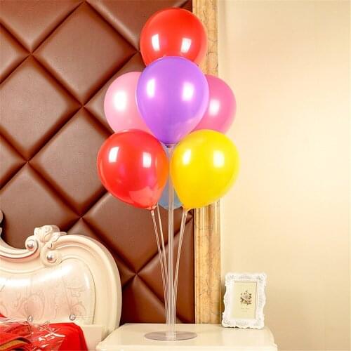 1/2/3/4/5 Set 7 in 1 Tubes Balloons Column Base Balloon Holder Table Floating Stand for Wedding Party Birthday Balloon Suppliers