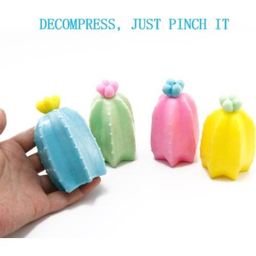 1pc Hot Sale New Squishy Antistress TPR Decompression Toy Stress Relief Soft Bubble Cactus Children Squeeze Toy
