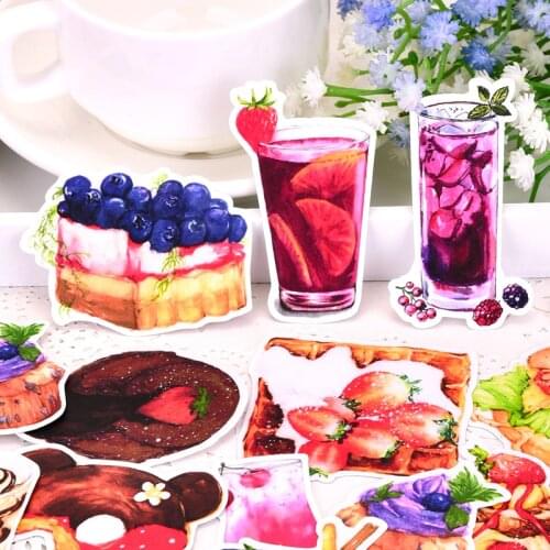 21pcs Creative cute self-made food dessert scrapbooking stickers /decorative sticker /DIY craft photo albums Waterproof