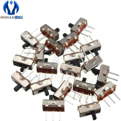 50Pcs SS-12D00G3 SS12D00G3 Slide Switch 2 Position SPDT 1P2T 3Pin PCB Panel Mini Vertical Toggle Switches For DIY Electronic