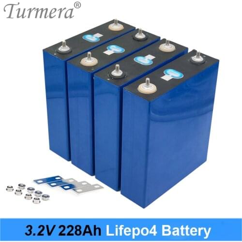Turmera 3.2V 228Ah Lifepo4 Battery 12V 24V 228AH Rechargeable Battery Pack for Electric Car RV Solar Energy Storage System NoTax