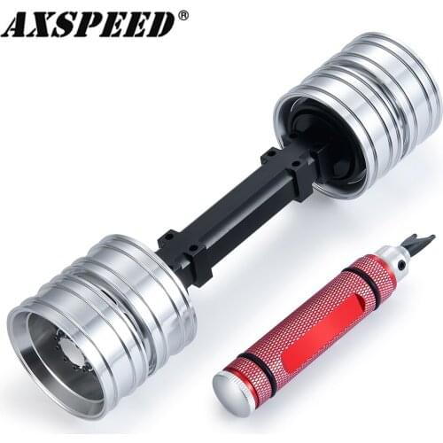 AXSPEED 1:14 Rear Axle RC Car Metal Rear Straight Bridge for 1/14 RC Crawler Tamiya Trailer Tractor Truck Model Car RC Parts