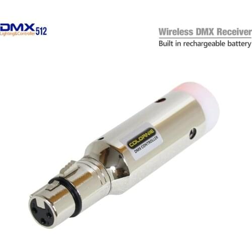 Rechargeable WIFI Receiver 2.4G ISM Wireless DMX512 XLR Receiver Unit LED Lighting for Stage PAR Party Light