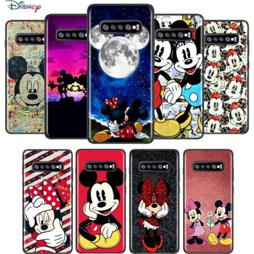 Disney Cartoon Animation Minnie Mickey Mouse For Samsung Galaxy S21 S20 FE Ultra S10 Lite S9 S8 Plus S7 5G Soft Black Phone Case