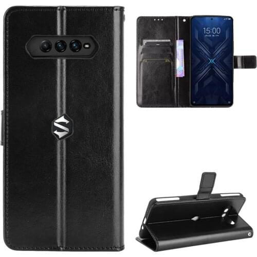 For Xiaomi Black Shark 4 Case Luxury Flip PU Leather Wallet Lanyard Stand Shockproof Case For Black Shark 4 Pro Phone Bags