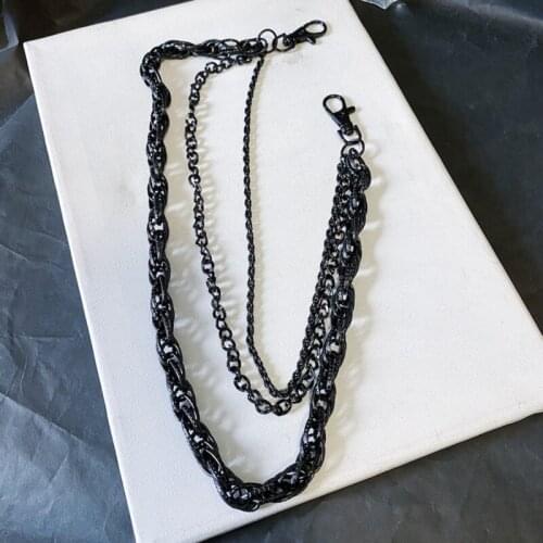 Men Women Waist Chain Key Wallet Belt Ring Clip Biker Multilayer Retro Long Chain Punk Jewelry New Hip Hop Metal Keychain