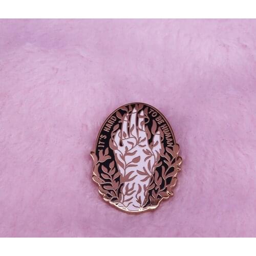 Its hard to be human pin depression mental health collection