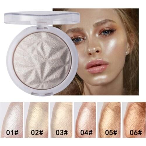 Highlighter Powder Palette 6 Colors High Gloss Shimmer Powder Base Illuminator Highlight Cosmetics Long Lasting Makeup Kit