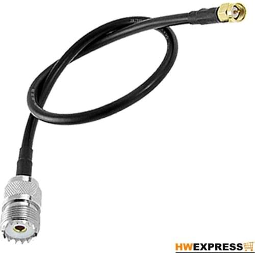 HWEXPRESS Wholesale SMA Male to UHF Female Connector Pigtail Cable Black 40CM