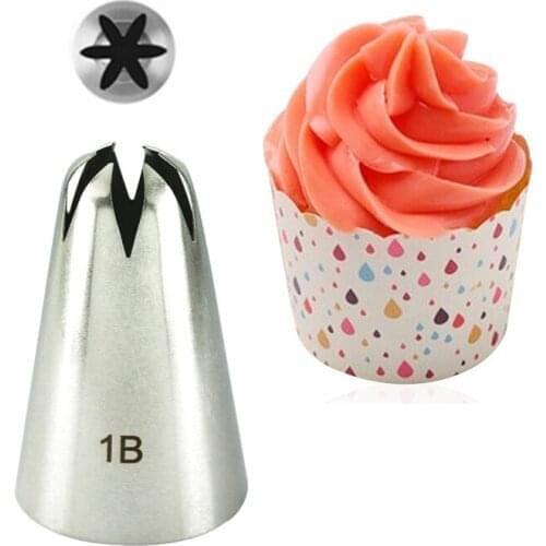 Drop Flower Tips 1B# Decorating Nozzle Icing Tube Pastry Tips Fondant Cake Decorating Sugarcraft Tools Bakeware