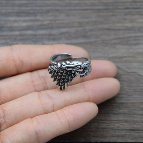 Domineering Cool Wild Wolf Ring Motorcycle Party Punk Animal Jewelry Adjustable Rings
