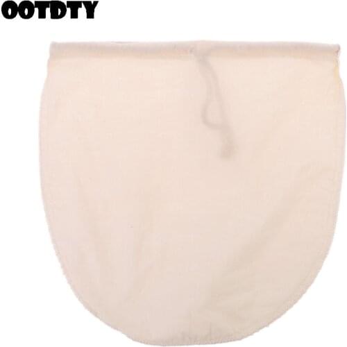 Circle Cotton Nut Milk Bag Drawstring Fine Mesh Filter Bag Food Strainer for Soy Milk Tea Cold Brew Coffee Fruit Juice Soup