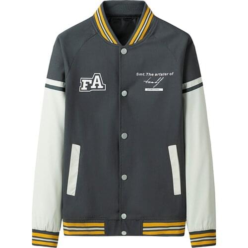 Spring Autumn Letter Streetwear Baseball Uniform Jacket Men College Style Casual Patchwork Bomber Jackets Coat Male Size M-4XL