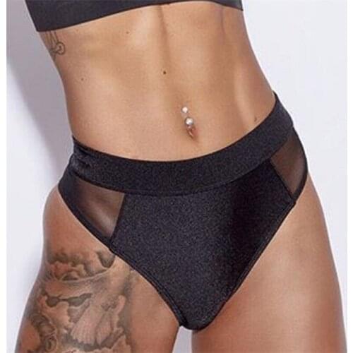 2020 Summer Hot Sell Swimwear Women Bikini Panties Mesh Patch Briefs Swimsuit Beachwear High Waist Bathing Bottoms