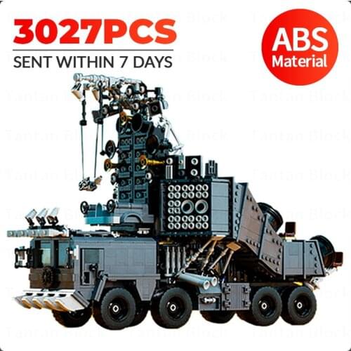 MOC Assembly Dodged Station Wagon Car from Madd Maxes Movie Collection Vehicle Model Bricks Toys for Children Boys Birthday Gift