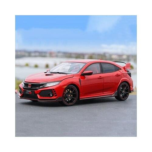 1:18 Scale 2017 Honda Civic TYPE R FK8 Sports Car Alloy Simulation Car Model Metal Diecast Toy Vehicle for Collection Display