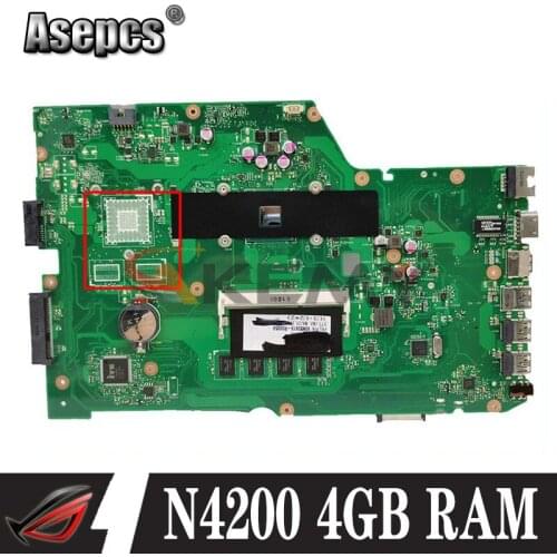 X751NA Motherboard For ASUS X751NA X751NC X751NV X751N Laptop Motherboard Celeron N4200 4GB RAM 100% original Mainboard GM