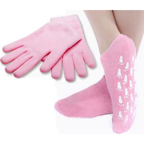 Reusable SPA Gel Socks Gloves Moisturizing Whitening Exfoliating Foot Mask Ageless Smooth Hand Mask Foot Hand Health Care