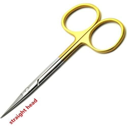 Straight head scissors cosmetic surgery gauge Ophthalmic Surgical tools Double eyelids stainless cut canthus Fine Scissors