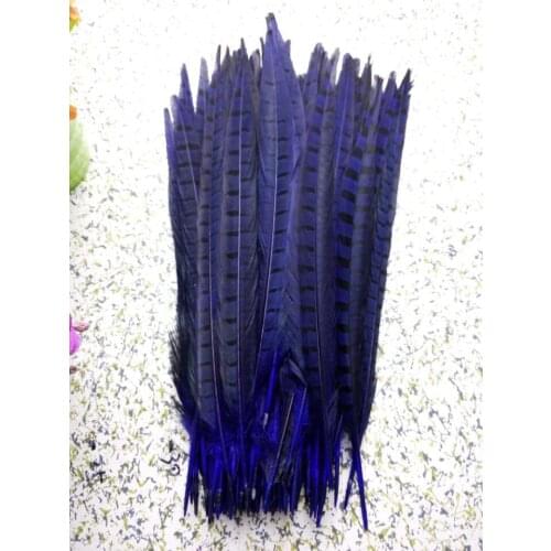 Wholesale perfect 10pcs high quality natural Male Pheasant feathers 14-16inch/35-40cm Decorative diy sapphire