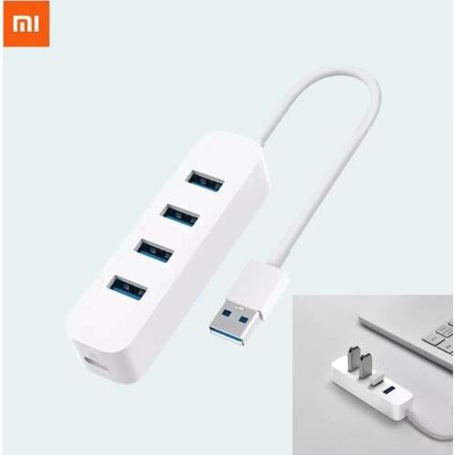 Original Xiaomi 4 Ports USB3.0 Hub with Stand-by Power Supply Interface Hub Extender Extension Connector Adapter for PC Laptop