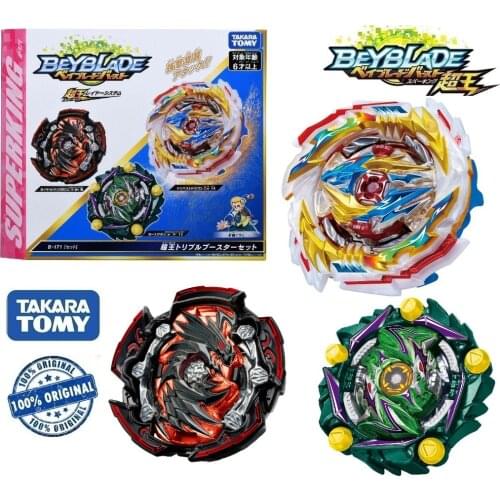 Original Takara Tomy Beyblade Burst SuperKing B-171 Superking Triple Booster Set toys for children boys bayblade