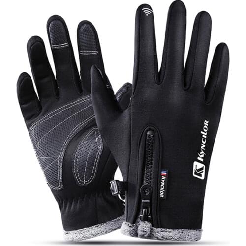 High Quality Men Gloves Waterproof Fleece Ski Warm Gloves Windproof Outdoor Winter Gloves Cycling Touch Screen Gloves Anti Slip