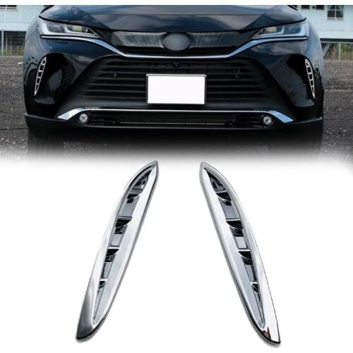 Front Fog Lights Cover Frame Trim ABS Chrome Exterior Refit Car Styling for Toyota Harrier Venza 2020 2021