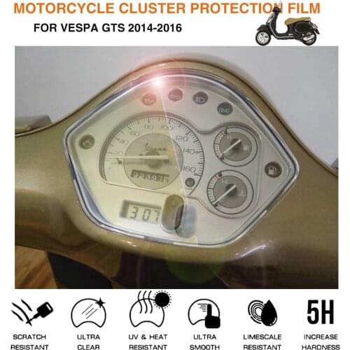 Fit For Vespa Primavera150 Sprint125 GTS300 2014-2017 Motorcycle Cluster Scratch Protection Film Dashboard Screen Protector Film