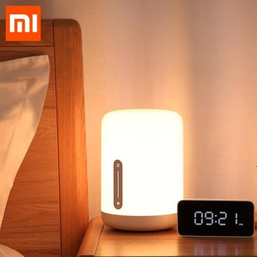 2019 Original Xiaomi Mijia Bedside Lamp 2 Bluetooth WiFi Connection Touch Panel APP Control Works for Apple HomeKit Siri