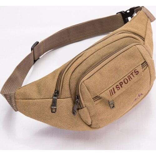 Waist bag new washed canvas waist bag men mobile phone storage waist bag stall cash register wallet sports waist bag